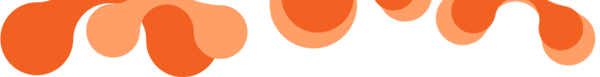 Orange Waterdrop shapes on a transparent background